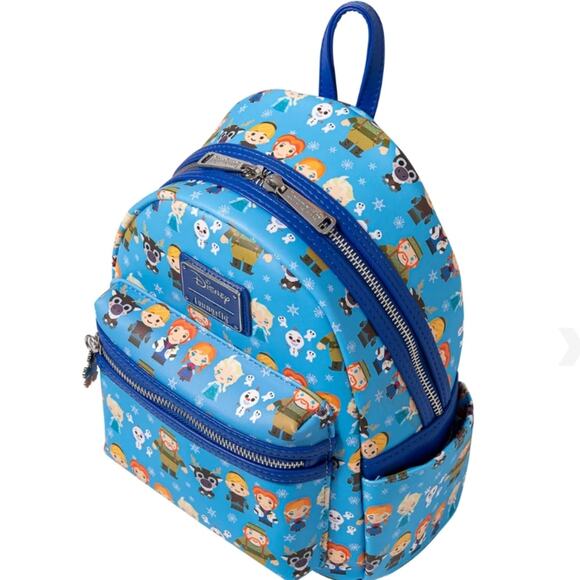 Loungefly Disney Frozen Chibi Mini Backpack Blue NWT Elsa Anna Olaf NEW main image 5